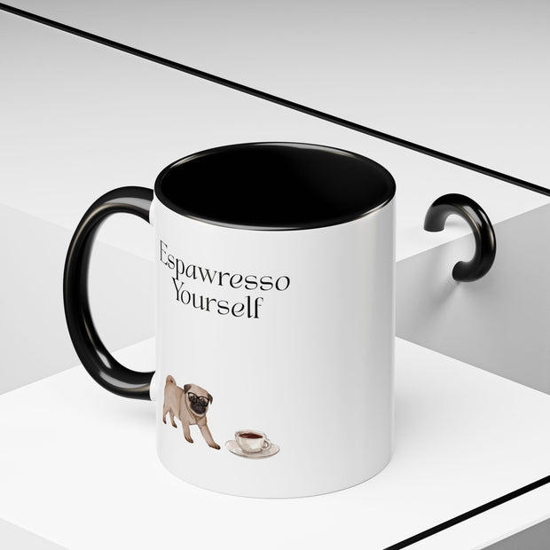 'Espawresso Yourself' Pug Accent Coffee Mug