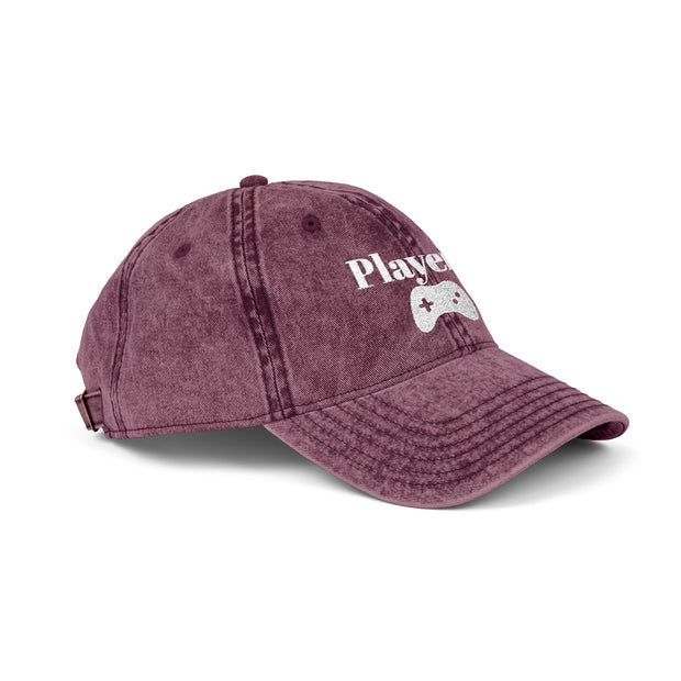 'Player 1' Vintage Embroidered Cap