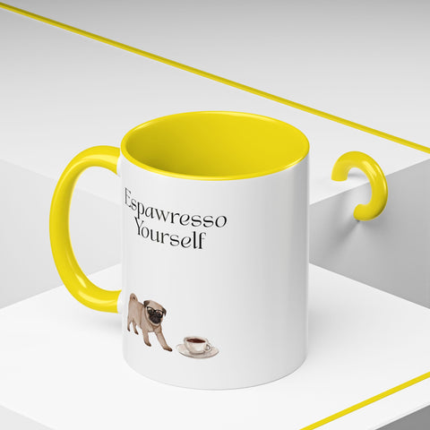 'Espawresso Yourself' Pug Accent Coffee Mug