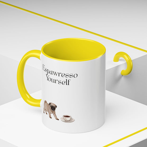 'Espawresso Yourself' Pug Accent Coffee Mug