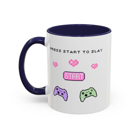 'Press Start To Slay' Accent Coffee Mug