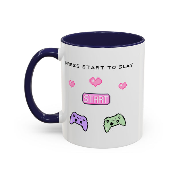 'Press Start To Slay' Accent Coffee Mug