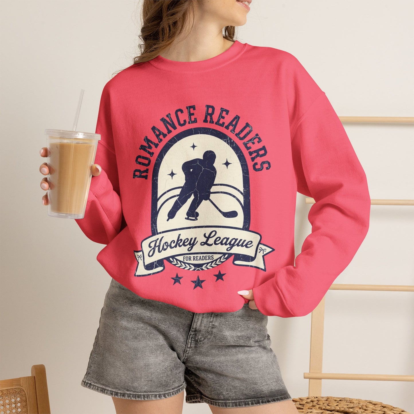 Romance Readers Hockey League Sweatshirt, Hockey Romance Booktok Crewneck, Sports Romance Reader Pullover