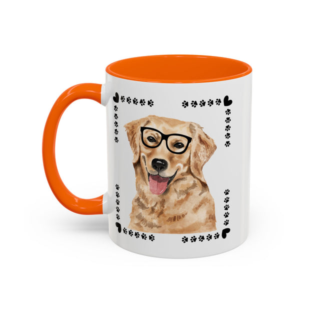 Geeky Good Golden Retriever Accent Coffee Mug