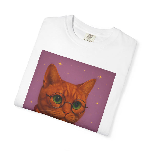 Pawgwarts Orange Cat Wizard T-Shirt
