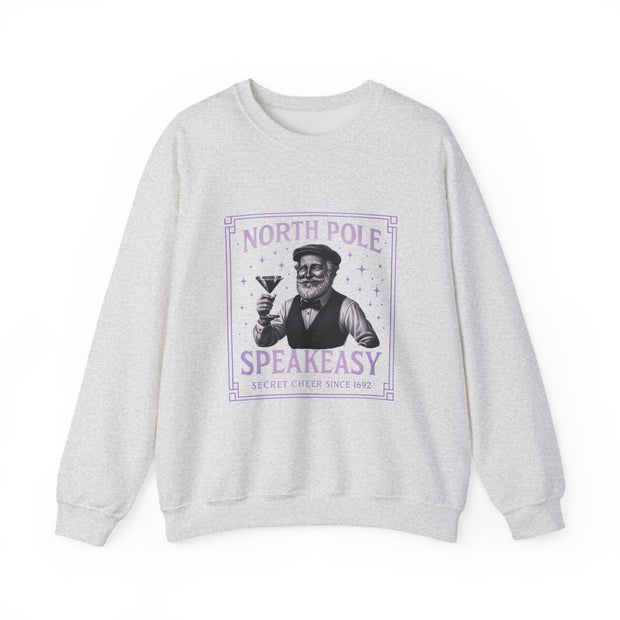 North Pole Speakeasy Crewneck Sweatshirt | Cozy Holiday Gift | Winter Wear | Christmas Sweatshirt | Unisex Comfy Apparel