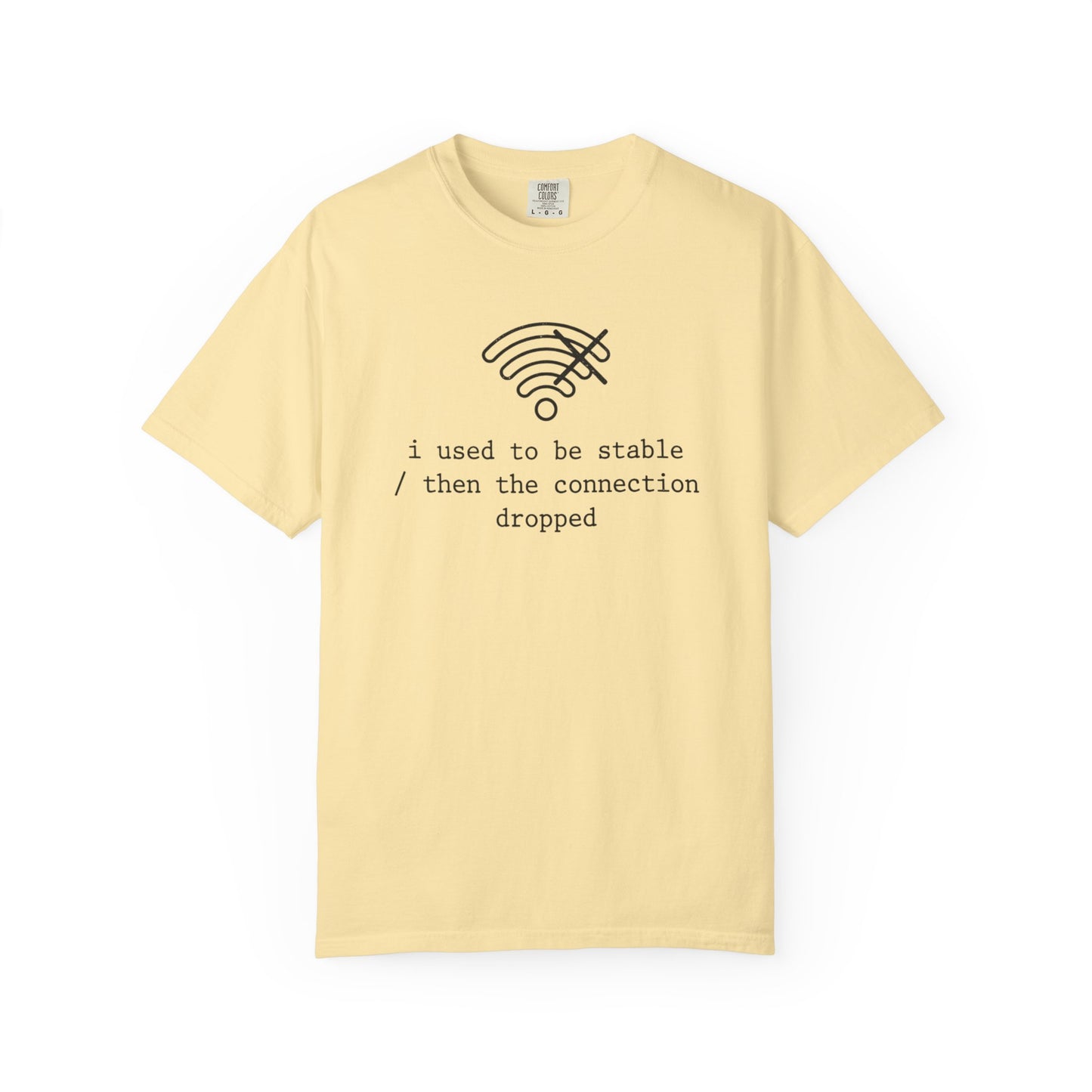 I Used to Be Stable Then the Connection Dropped T-Shirt, Funny WiFi Signal Tee, Tech Humor Shirt, IT Support Gift, Programmer Graphic Tee