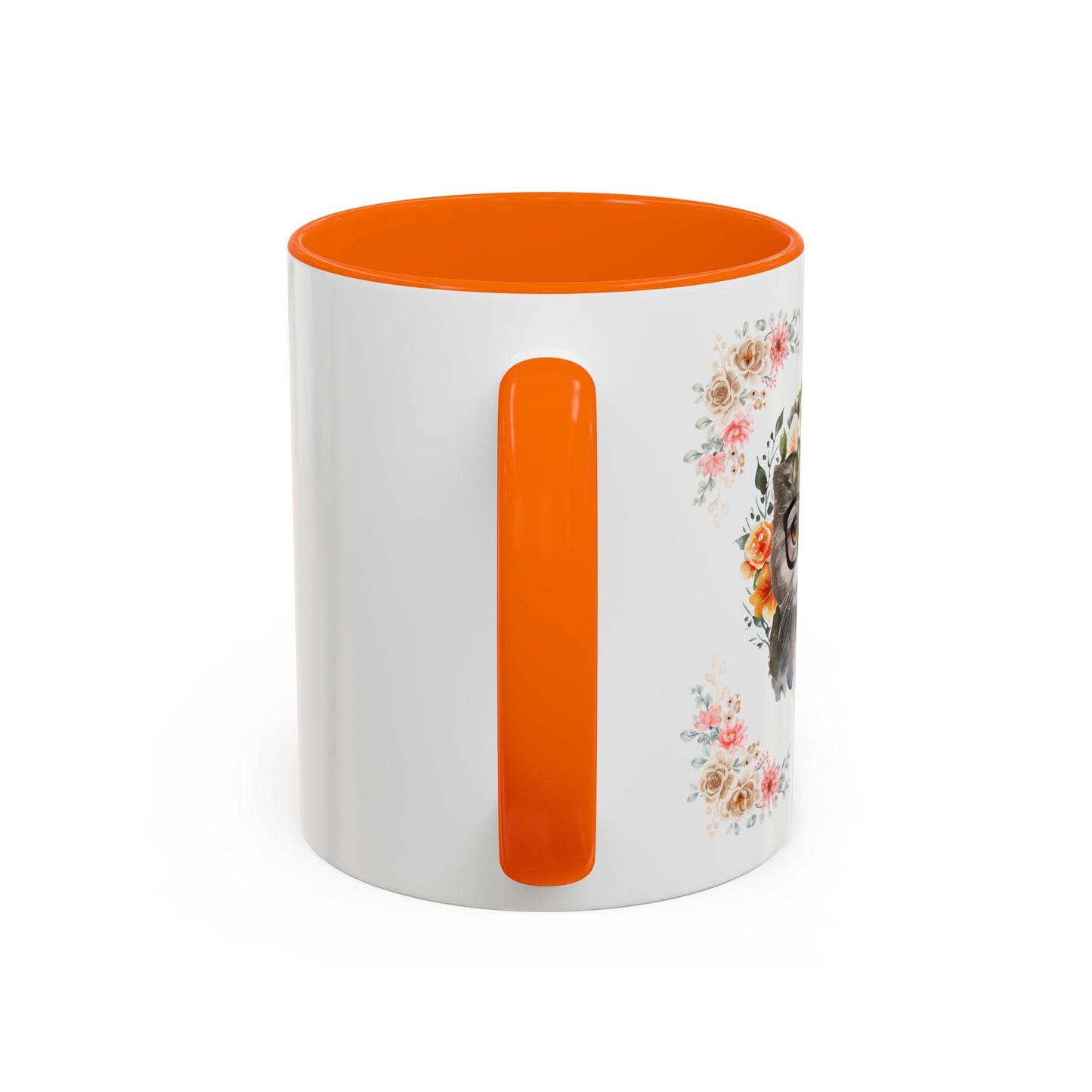 Geeky Goddess Gray Cat Accent Coffee Mug