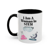 'I Am A Woman In STEM' Scientist Accent Coffee Mug