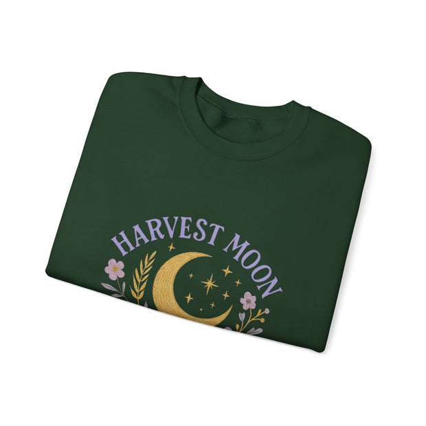 Harvest Moon Society Crewneck Sweatshirt, Cozy Autumn Sweatshirt, Unisex Fall Apparel, Moon Phase Gift, Seasonal Fashion