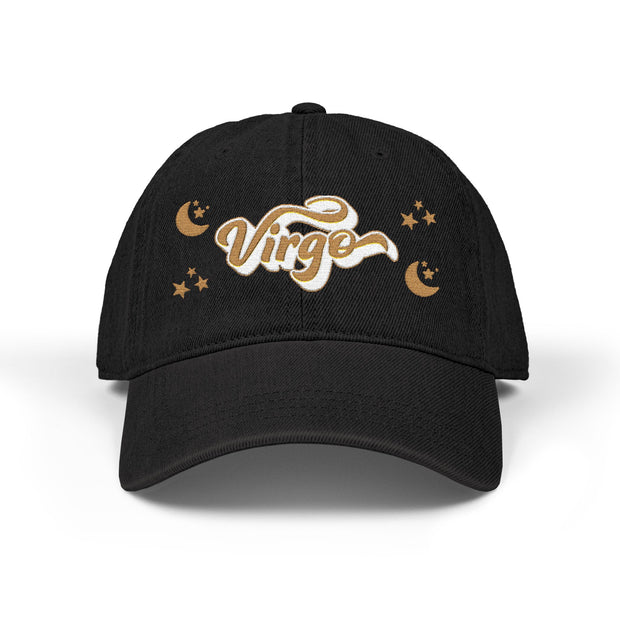 'Virgo' Denim Embroidered Cap