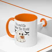 'You and Me Against The World' Accent Coffee Mug