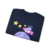 Astronaut Taking Off In Space Unisex Crewneck Sweatshirt