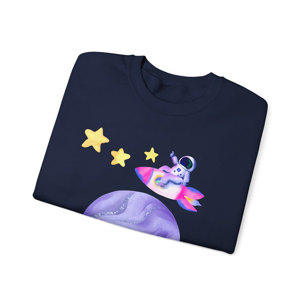 Astronaut Taking Off In Space Unisex Crewneck Sweatshirt