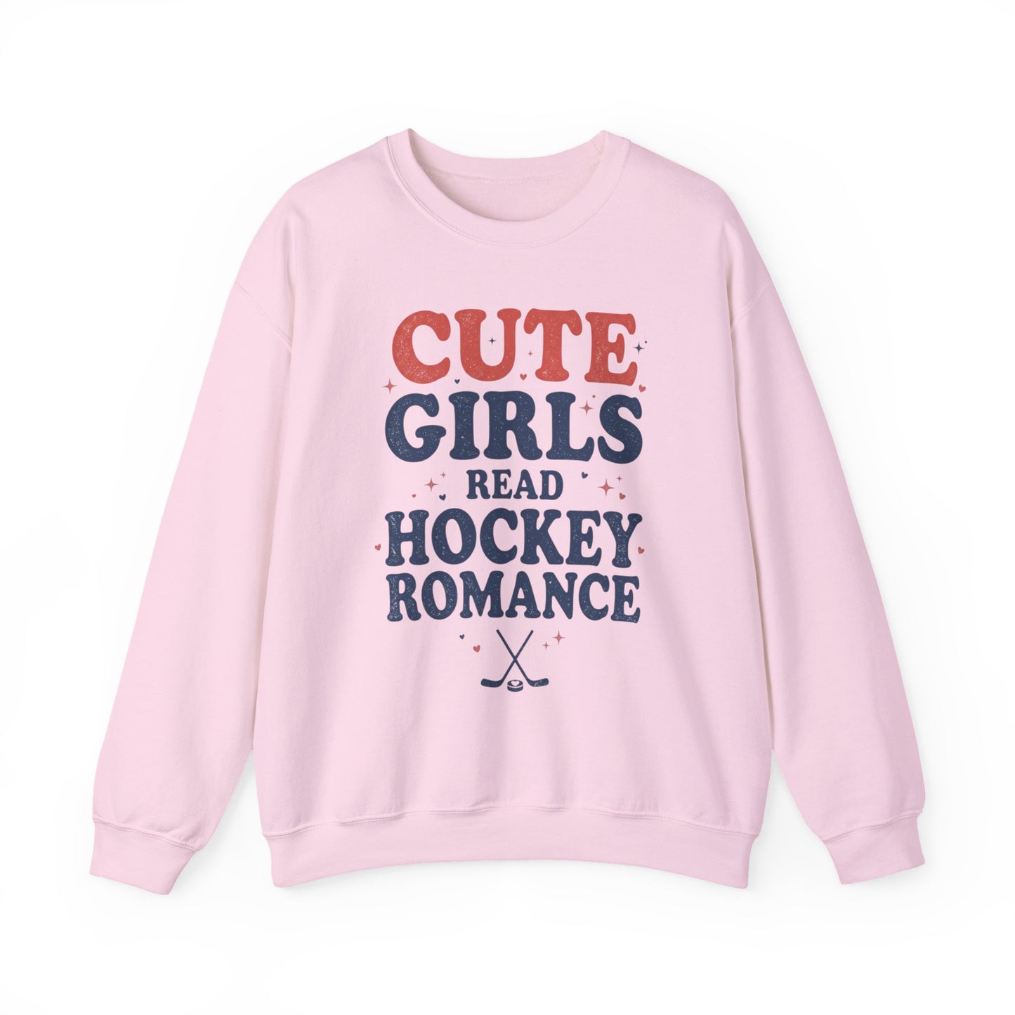 Cute Girls Read Hockey Romance Sweatshirt, Hockey Romance Booktok Crewneck, Sports Romance Reader Pullover