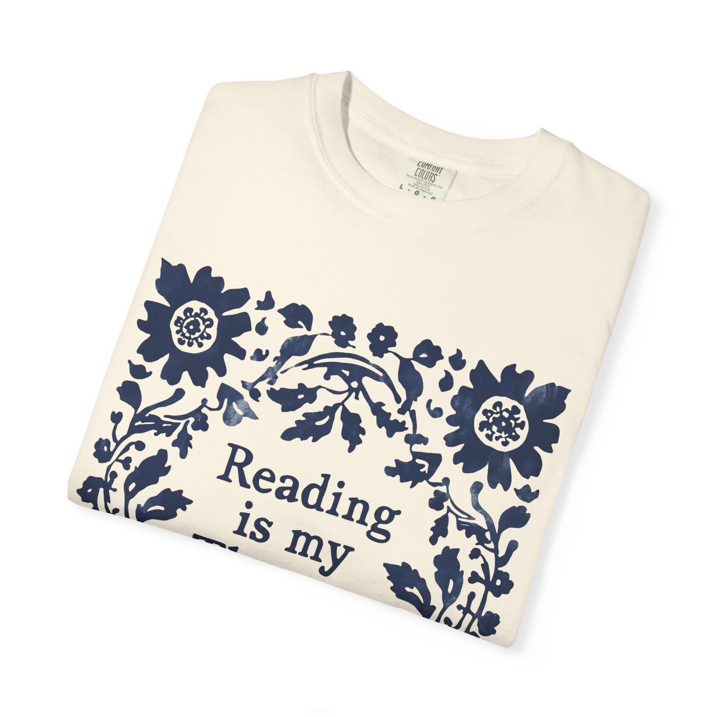 Reading Is My Therapy T-shirt | Floral Wreath Book Lover Tee
