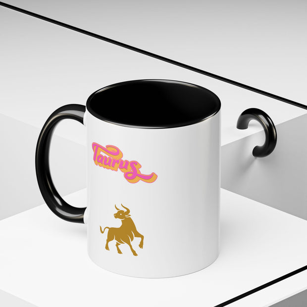 'Taurus' Zodiac Accent Coffee Mug