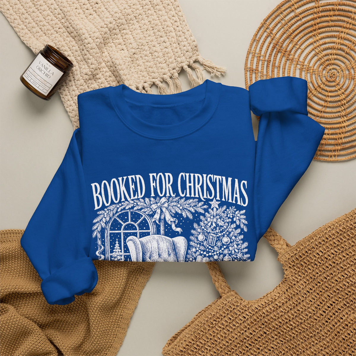 Booked for Christmas Sweatshirt, Book Lover Christmas Crewneck, Cozy Reader Sweater, Bookish Holiday Shirt, BookTok Christmas Gift