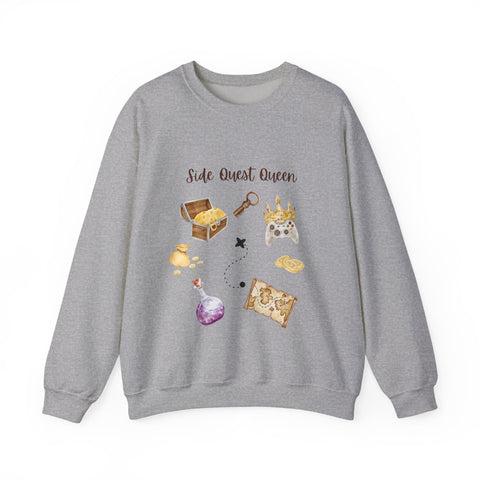 'Side Quest Queen' Unisex Crewneck Sweatshirt