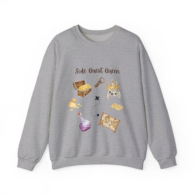 'Side Quest Queen' Unisex Crewneck Sweatshirt