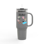 'Side Quest: Pool Party' Insulated Travel Mug, 40oz