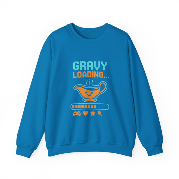 Gravy Loading Sweatshirt, Fun Unisex Crewneck, Thanksgiving Apparel, Casual Gift for Foodies, Humor Sweatshirt