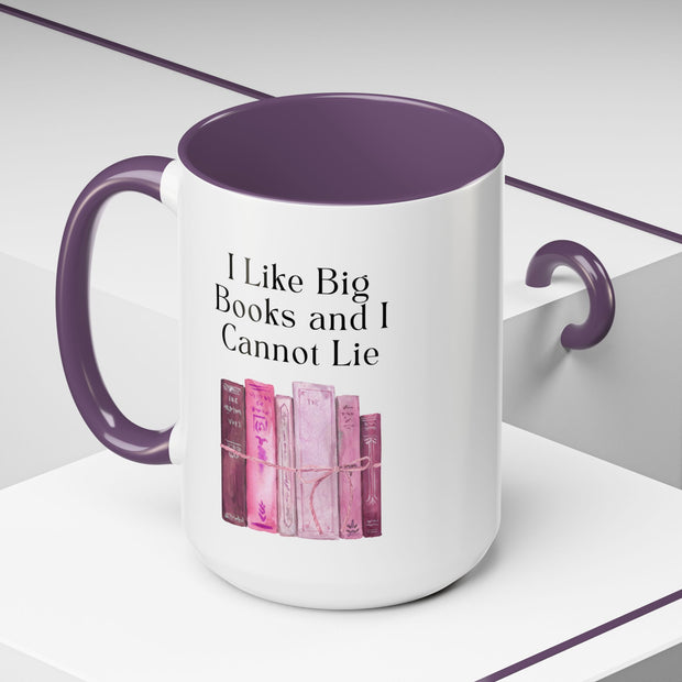 'I Like Big Books and I Cannot Lie' Accent Coffee Mug