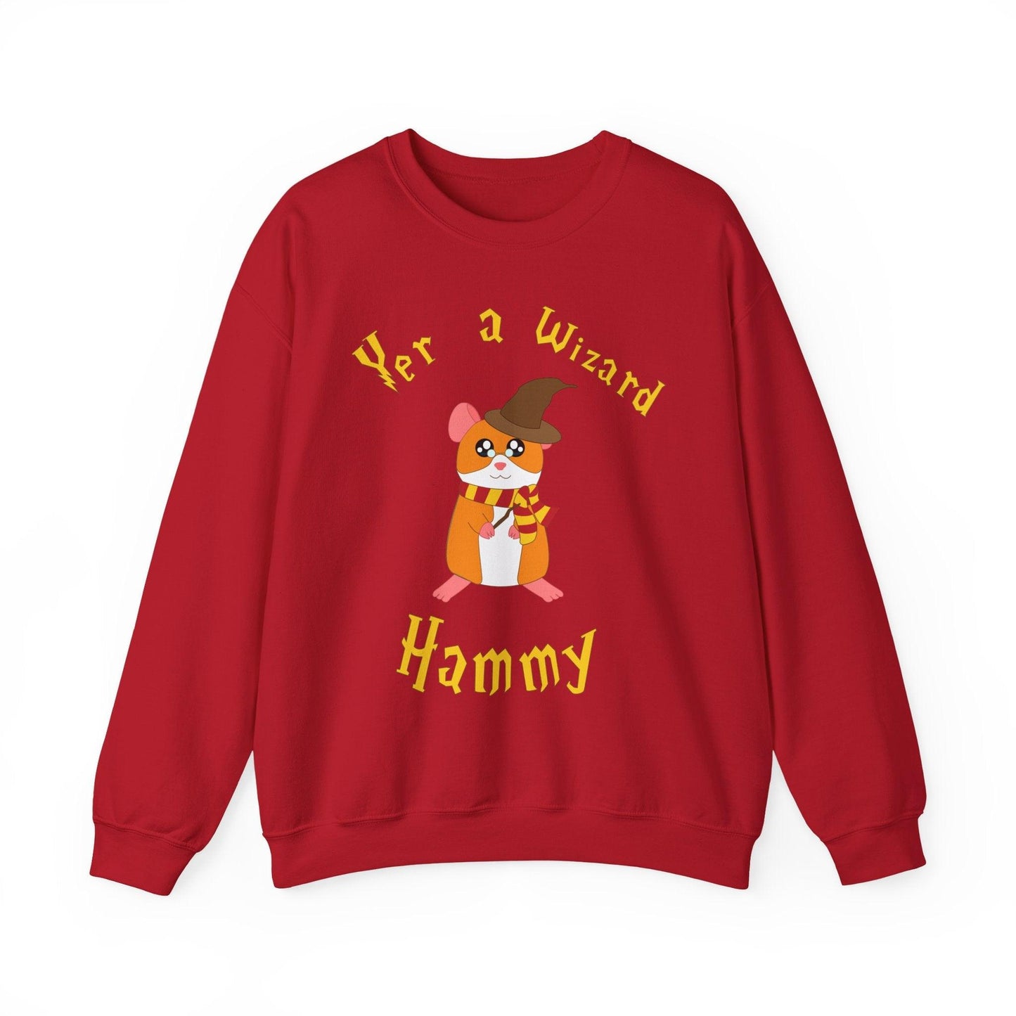 Hammy Wizard Illustration Sweatshirt | Cute Hamster Wizard Crewneck