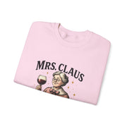 Mrs. Claus Wine Club Sweatshirt - Cozy Gift for Wine Lovers, Holiday Apparel, Funny Christmas Sweatshirt, Sip Happens Fashion