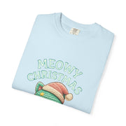 Cute Cat Christmas T-shirt, Meowy Christmas Tee, Unisex Holiday Shirt, Fun Xmas Gift, Cozy Festive Wear