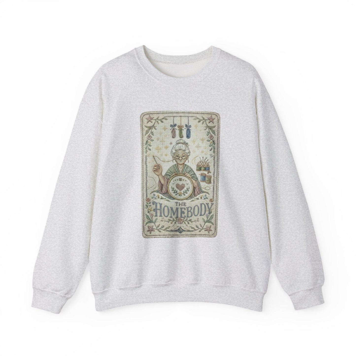 Homebody vintage knitting illustration Sweatshirt | cozy home craft design