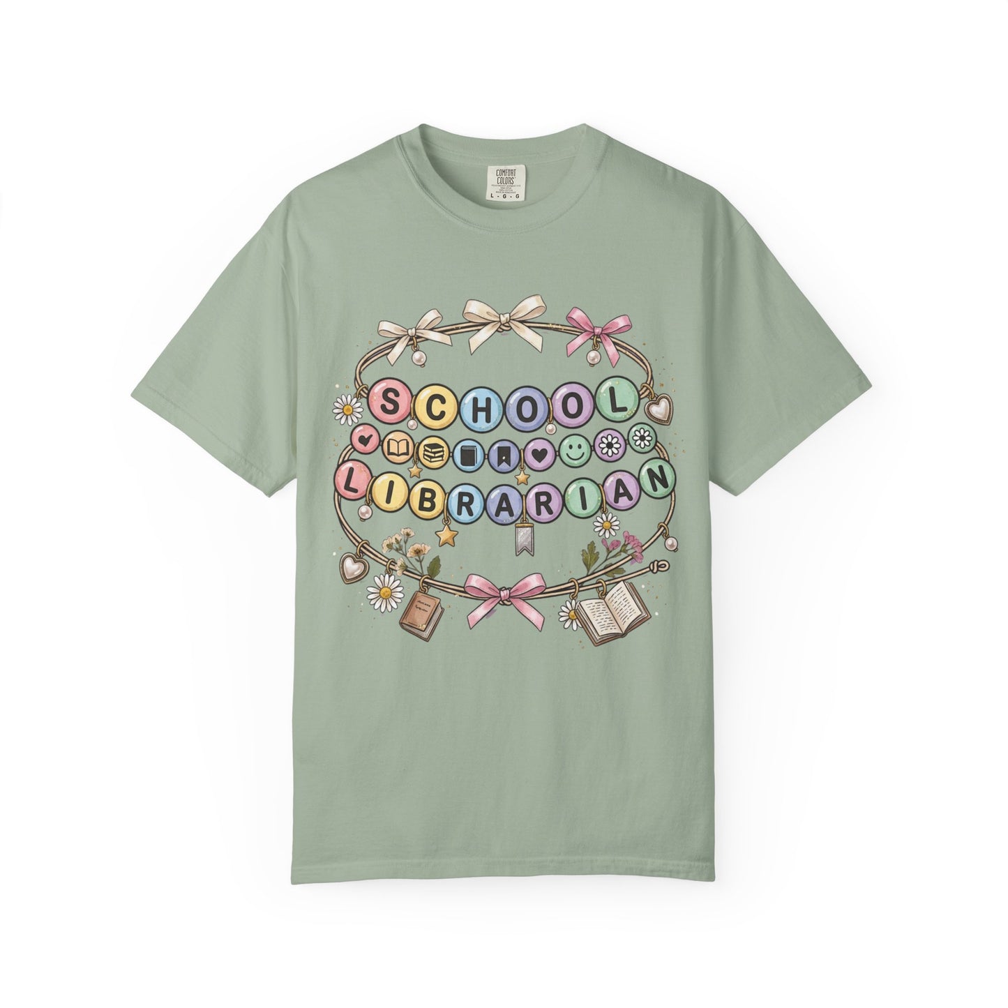 School Librarian Keys Beads T-Shirt, Librarian Graphic Tee, Library Media Specialist Shirt, Book Lover Teacher Gift, Back to School Tee