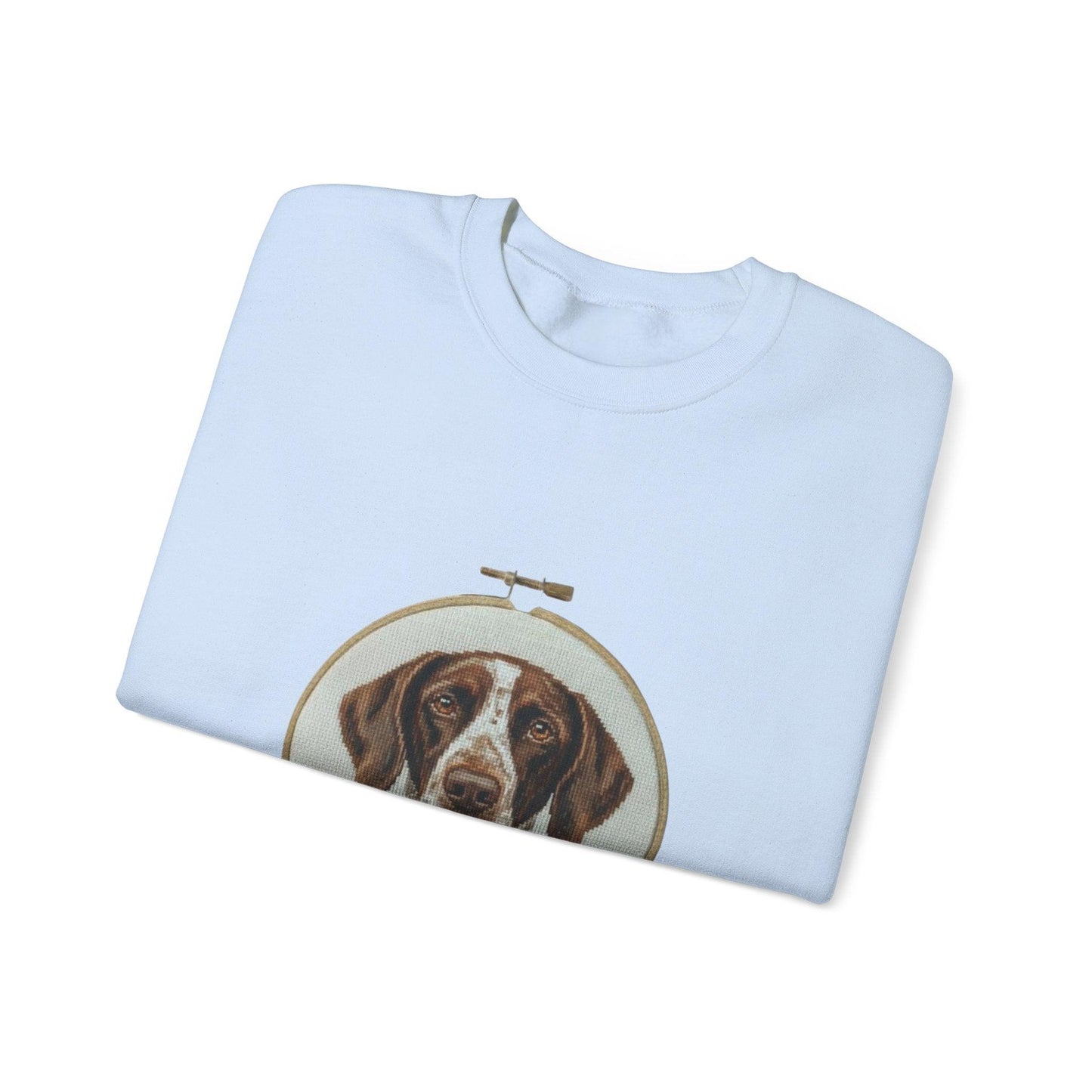 German Pointer Portrait sweatshirt | Dog Head Embroidery Hoop Design