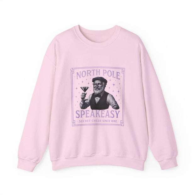 North Pole Speakeasy Crewneck Sweatshirt | Cozy Holiday Gift | Winter Wear | Christmas Sweatshirt | Unisex Comfy Apparel