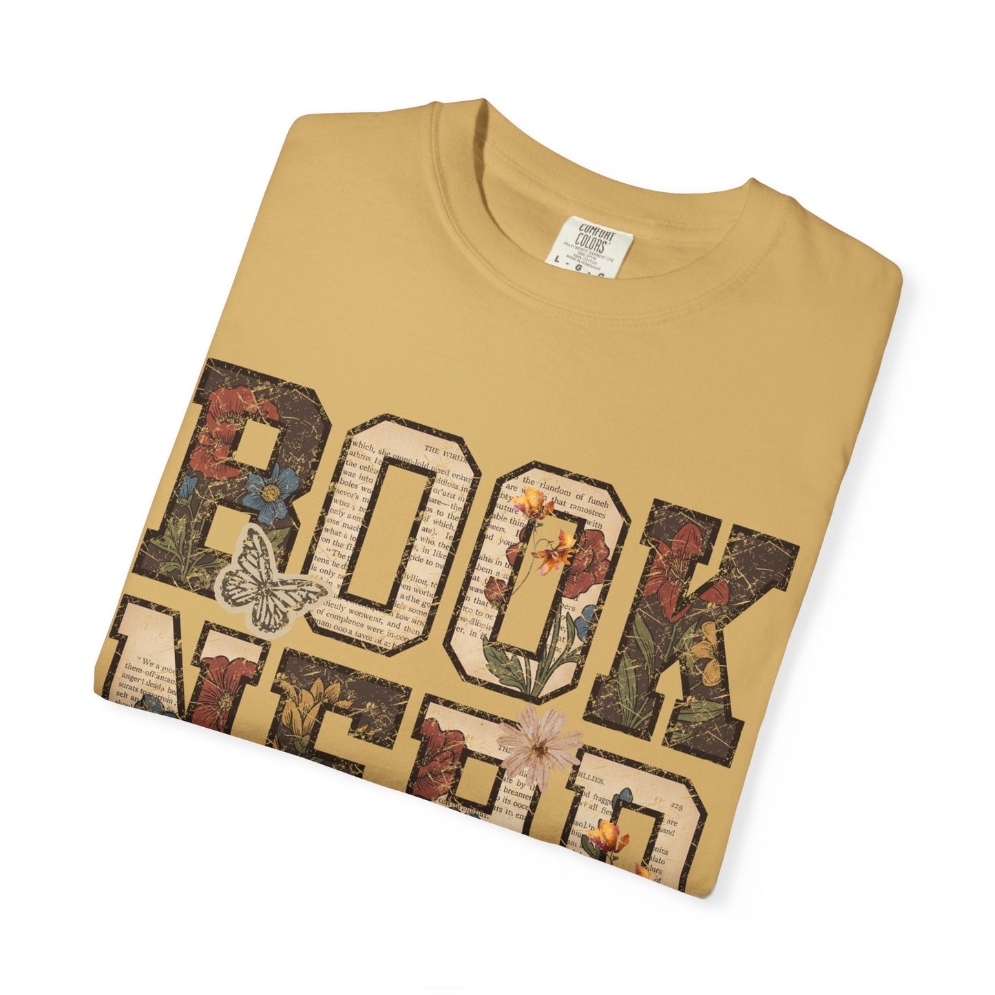 Book Nerd T-Shirt | Vintage Collage Lettering, Reading Lover Tee