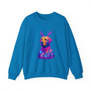 Neon Labrador Reindeer Sweater Sweatshirt | Colorful Dog Christmas Crewneck