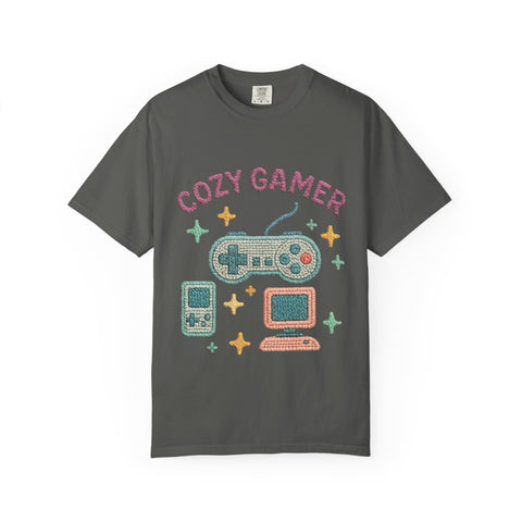 Cozy Gamer T-Shirt, Unisex Retro Gaming Tee, Video Game Lover Shirt, Perfect for Gamers, Gift for Birthdays and Holidays