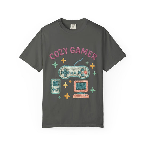 Cozy Gamer T-Shirt, Unisex Retro Gaming Tee, Video Game Lover Shirt, Perfect for Gamers, Gift for Birthdays and Holidays
