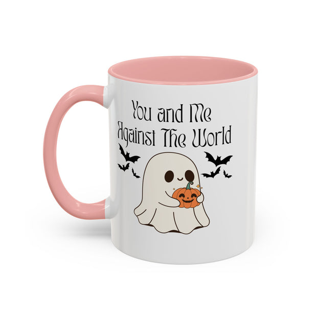 'You and Me Against The World' Accent Coffee Mug
