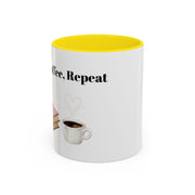 'Books, Coffee, Repeat' Accent Coffee Mug