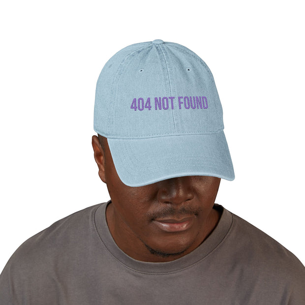 '404 NOT FOUND' Denim Embriodered Cap