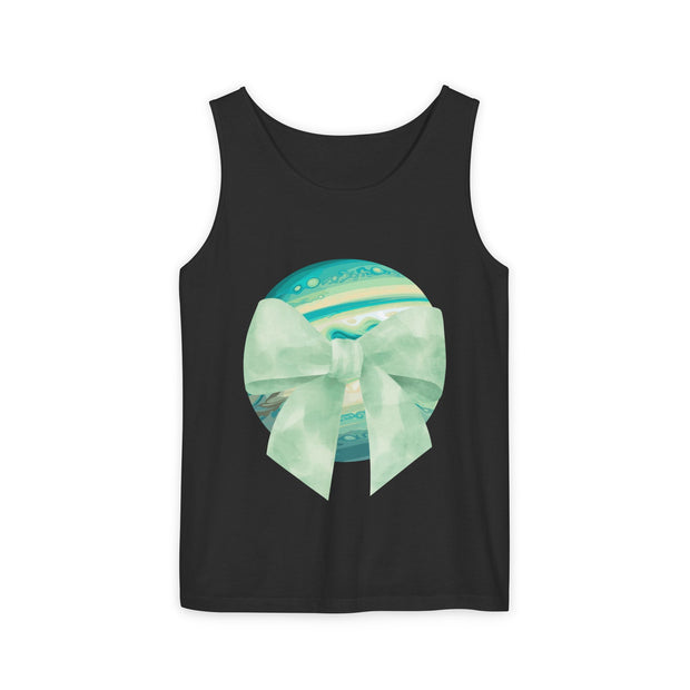 Green Planet Wrapped In Bow Unisex Tank Top