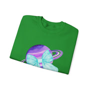 Purple Saturn Wrapped In A Bow Sweatshirt