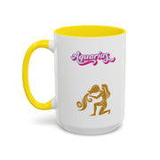 'Aquarius' Zodiac Accent Coffee Mug