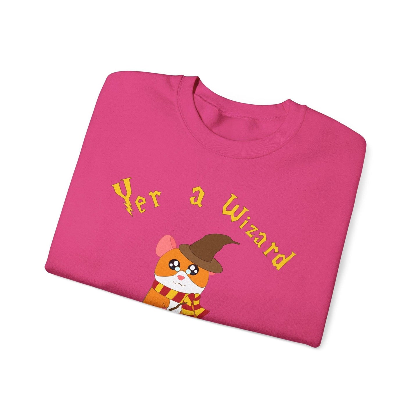Hammy Wizard Illustration Sweatshirt | Cute Hamster Wizard Crewneck