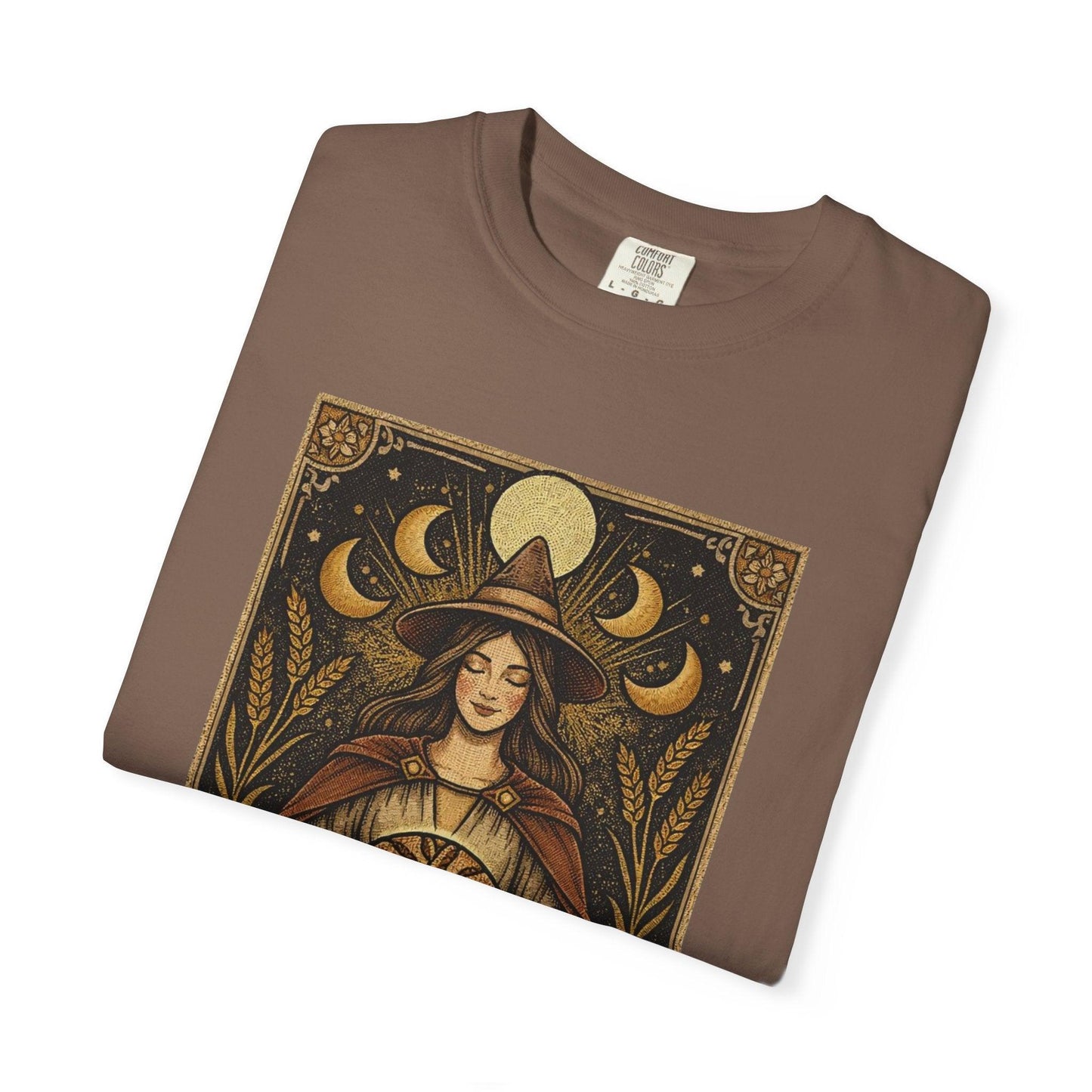 Sourdough Witch T-Shirt | Vintage Witch Art, Moon Phases, Baking Theme