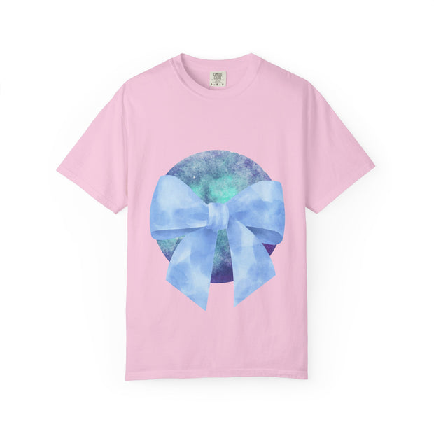 Blue/Green Planet Wrapped In A Bow Unisex T-Shirt