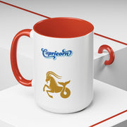 'Capricorn' Zodiac Accent Coffee Mug