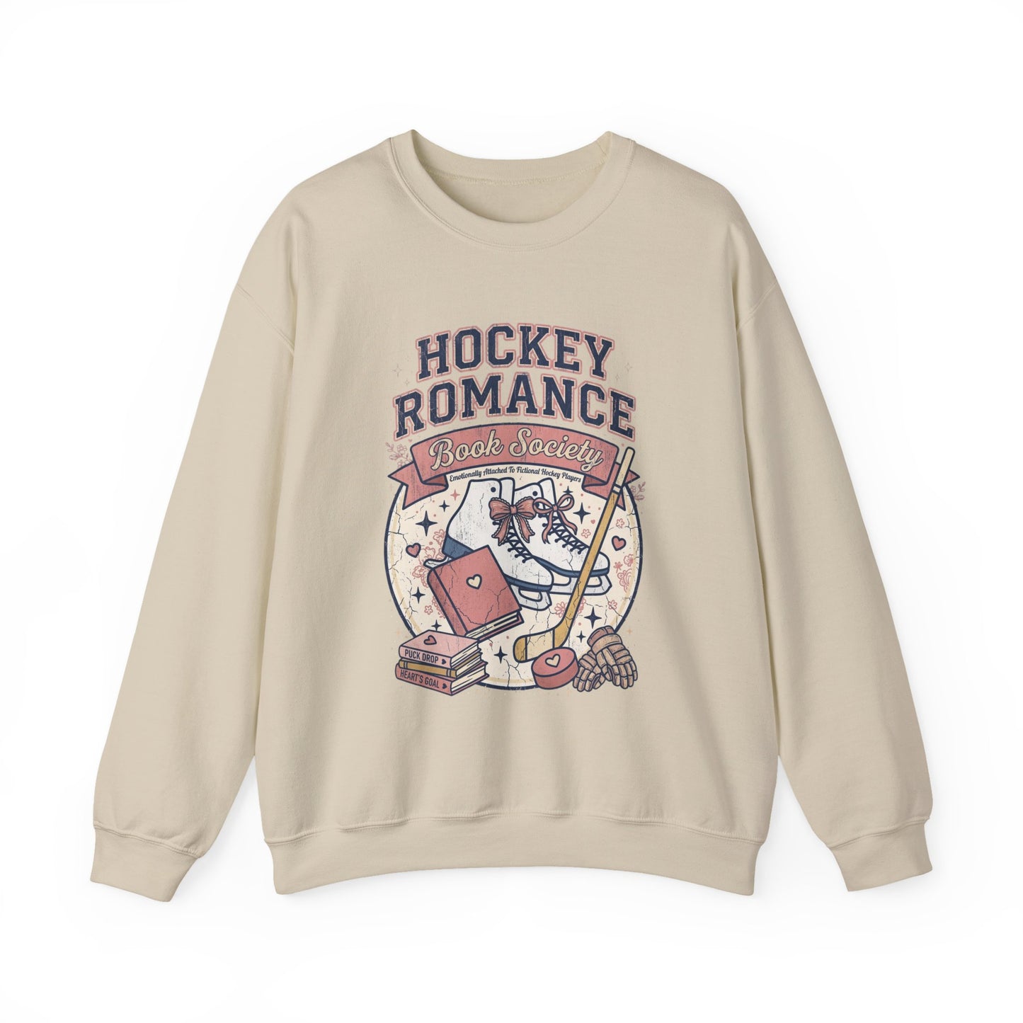 Hockey Romance Sweatshirt, Booktok Hockey Romance Crewneck, Romance Reader Sweatshirt, Cozy Hockey Book Girly Gift