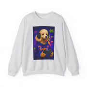 Gamer Dog Sweatshirt, Unisex Crewneck, Cute Gaming Apparel, Gift for Pet Lovers, Funny Sweatshirt, Cozy Gaming Clothing